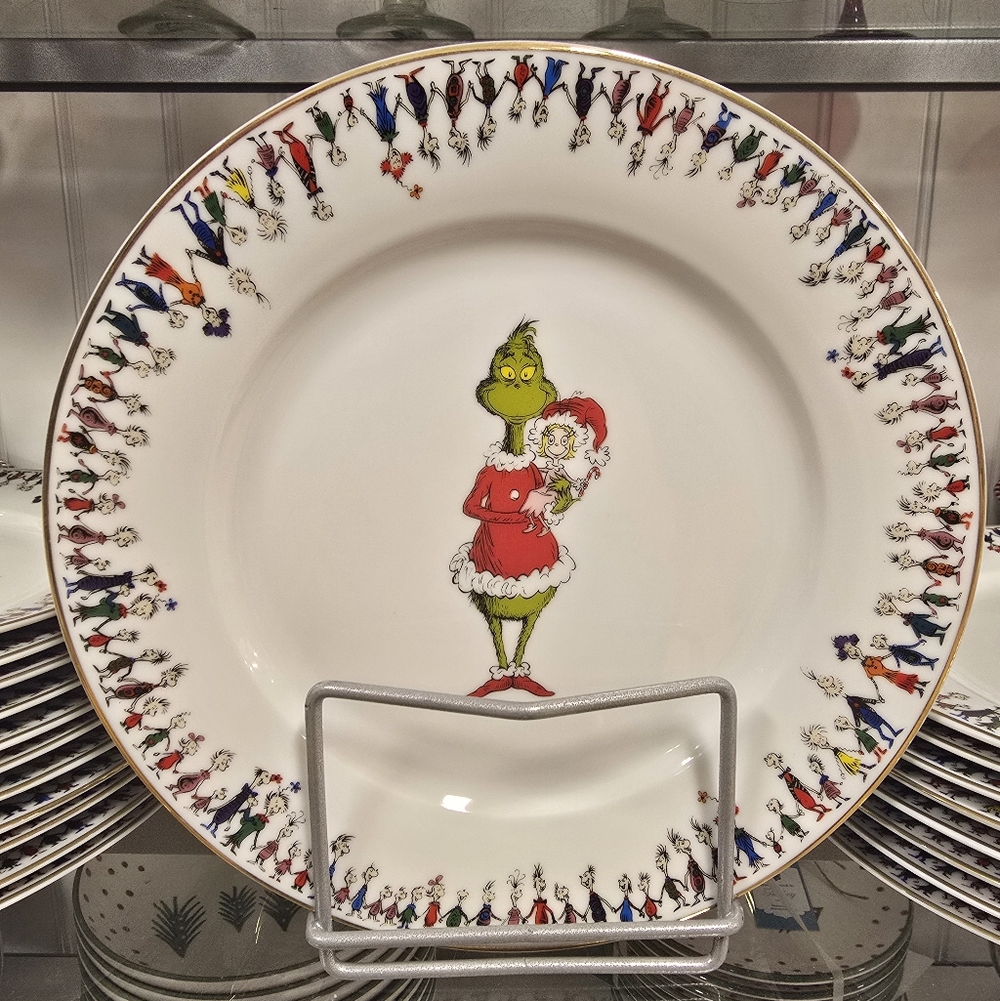 The Grinch and Whoville Characters Christmas Holiday Dinner Plates - Set of 4